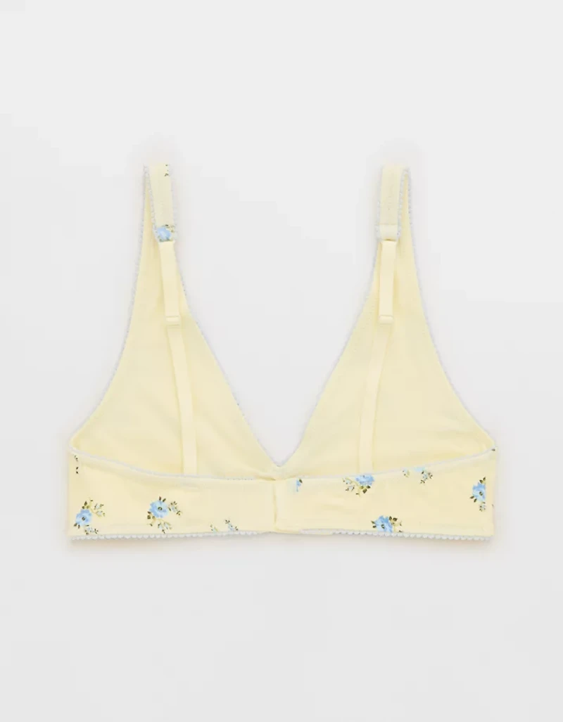 OVERSLEPT by Aerie Cotton Plunge Bralette