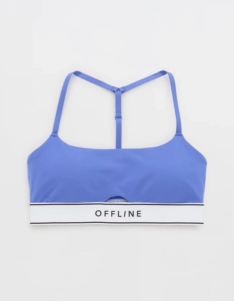OFFLINE By Aerie The Hugger Logo Elastic Sports Bra