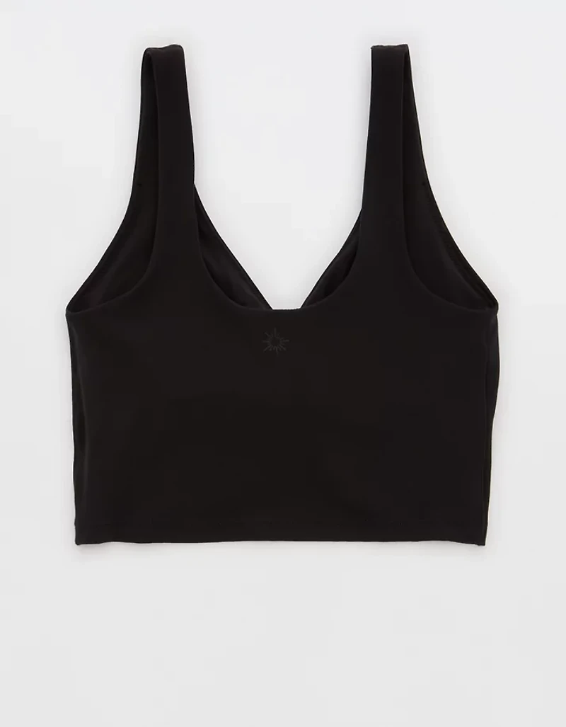 OFFLINE By Aerie Real Me Low Key Ruched Longline Sports Bra