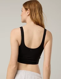 OFFLINE By Aerie Real Me Low Key Ruched Longline Sports Bra