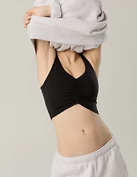 OFFLINE By Aerie Real Me Low Key Ruched Longline Sports Bra