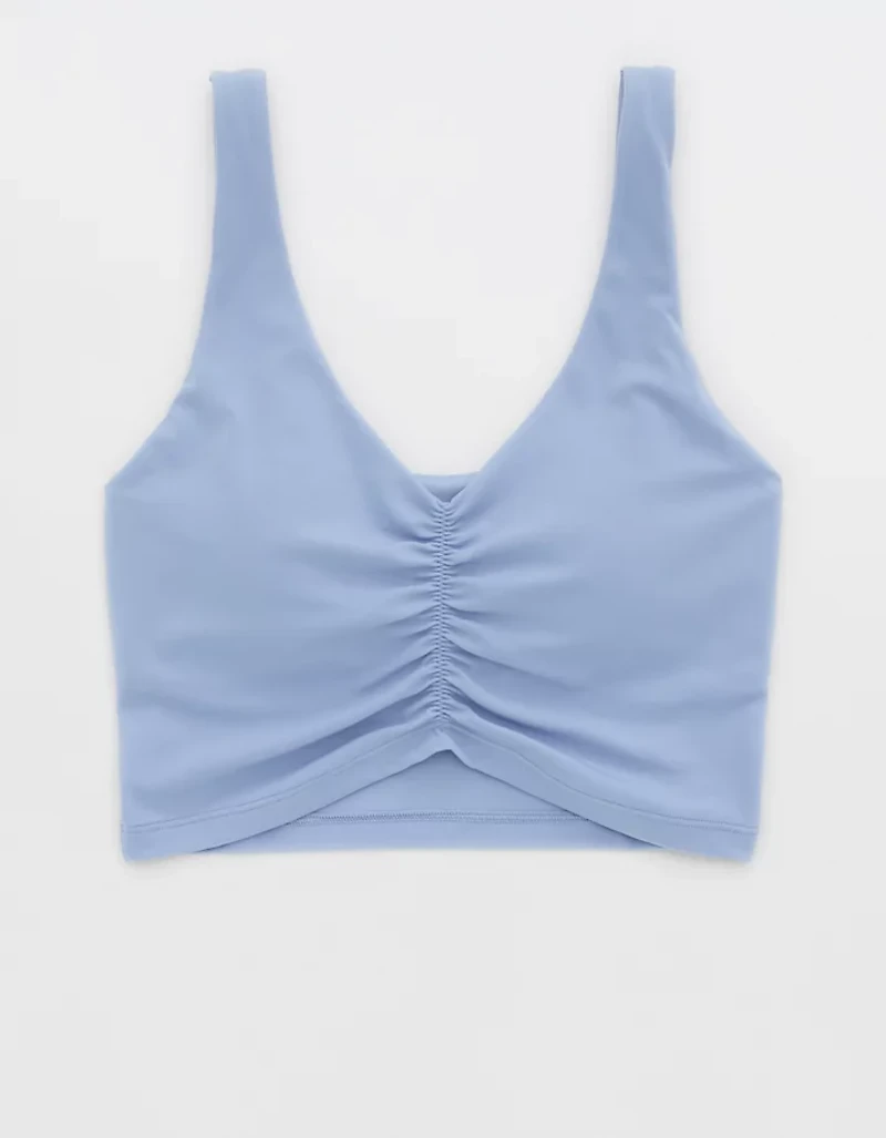 OFFLINE By Aerie Real Me Low Key Ruched Longline Sports Bra