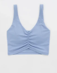 OFFLINE By Aerie Real Me Low Key Ruched Longline Sports Bra
