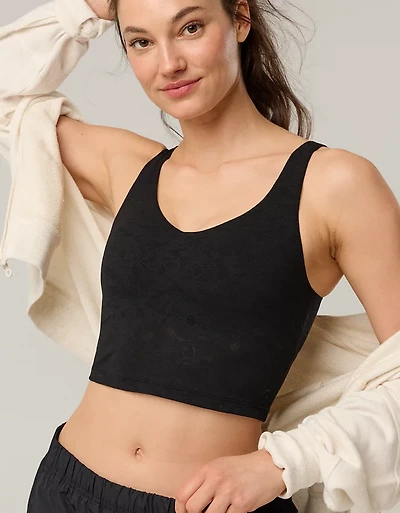 OFFLINE By Aerie Lace Low Key Longline Sports Bra