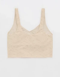 OFFLINE By Aerie Lace Low Key Longline Sports Bra