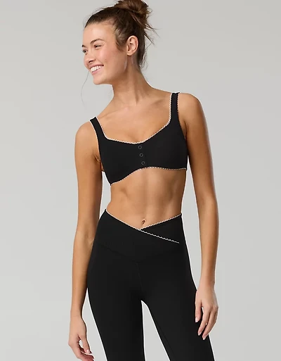 OFFLINE By Aerie Real Me XTRA Rib Picot Sports Bra