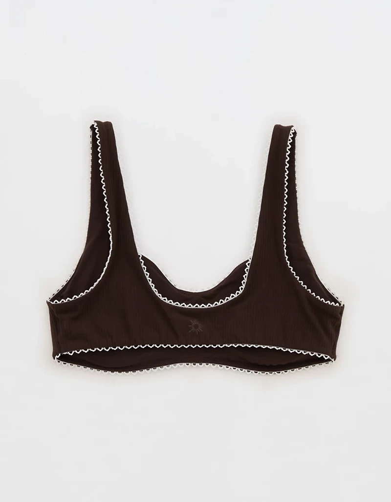 OFFLINE By Aerie Real Me XTRA Rib Picot Sports Bra