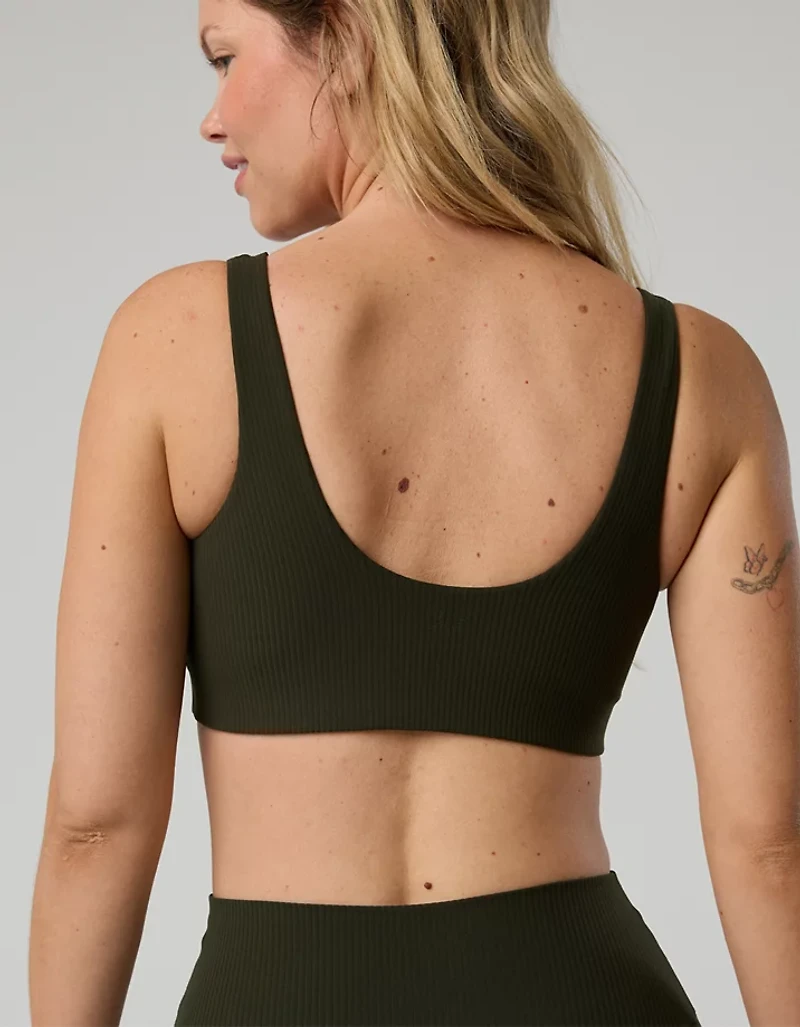 OFFLINE By Aerie Real Me XTRA Ribbed Classic Sports Bra