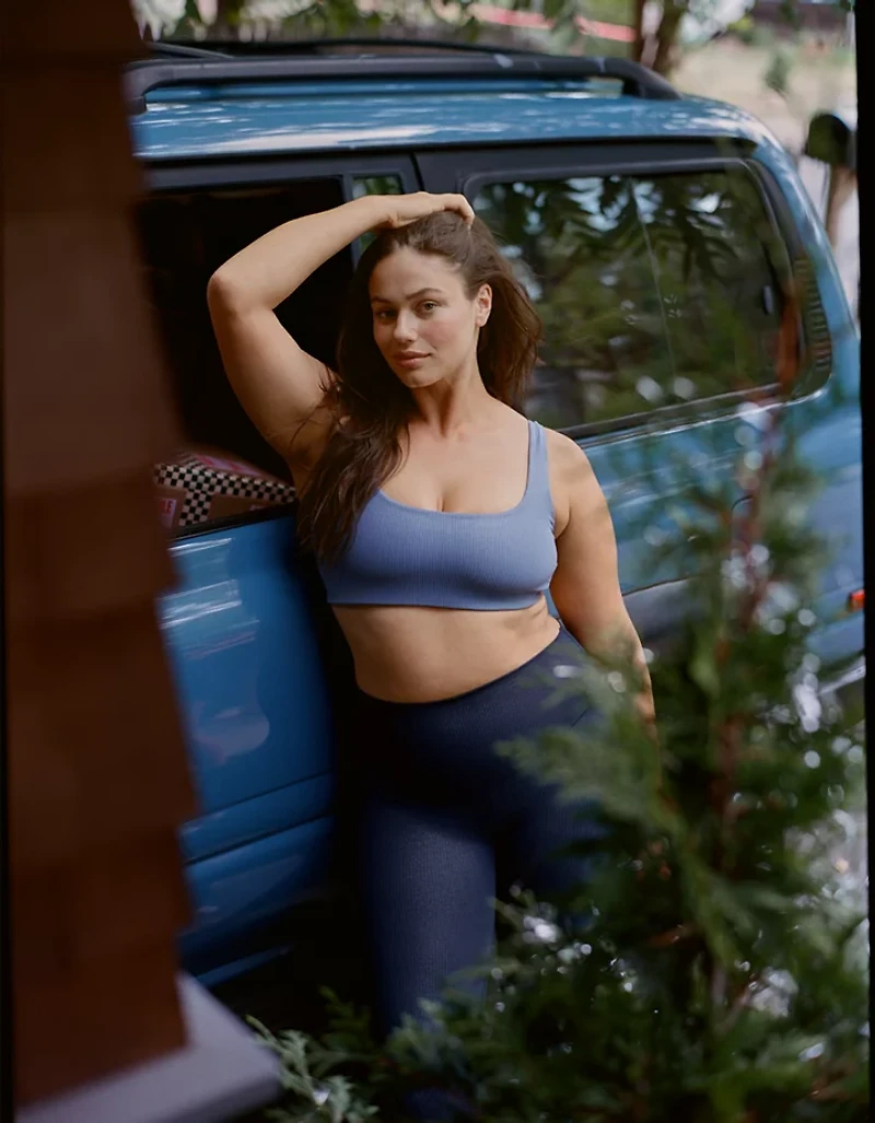 OFFLINE By Aerie Real Me XTRA Rib Foil Classic Sports Bra