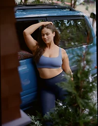 OFFLINE By Aerie Real Me XTRA Rib Foil Classic Sports Bra