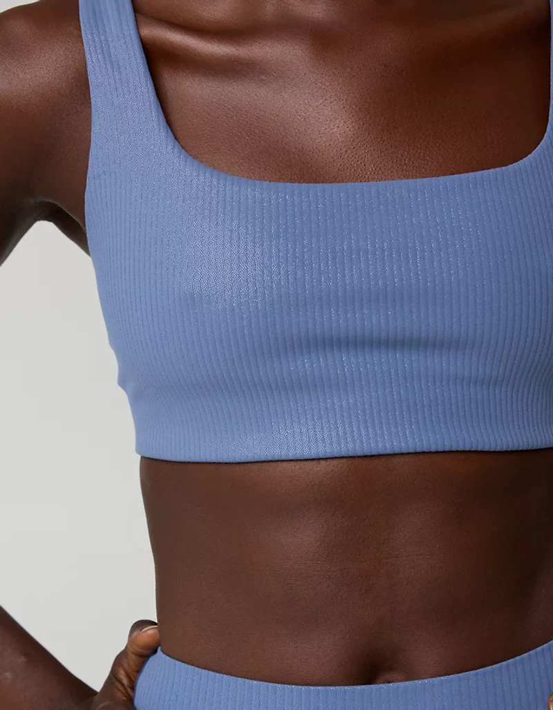 OFFLINE By Aerie Real Me XTRA Rib Foil Classic Sports Bra