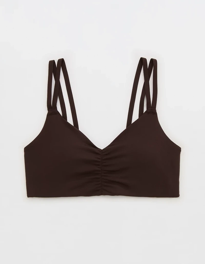 OFFLINE By Aerie Real Me Ruched Strappy Sports Bra