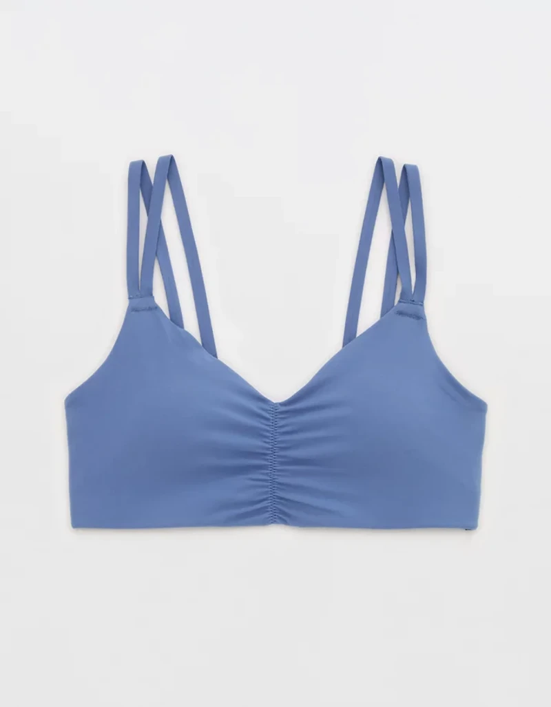 OFFLINE By Aerie Real Me Ruched Strappy Sports Bra