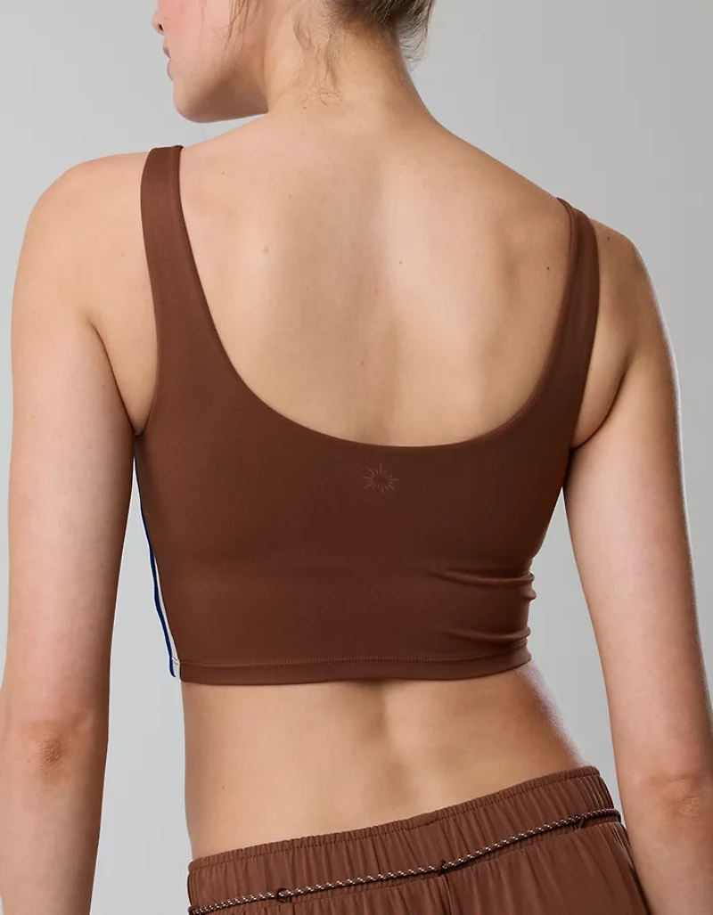 OFFLINE By Aerie Real Me Track Low Key Longline Sports Bra