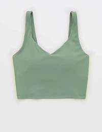 OFFLINE By Aerie Real Me Track Low Key Longline Sports Bra