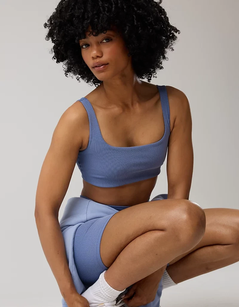 OFFLINE By Aerie Stripe Rib Classic Sports Bra