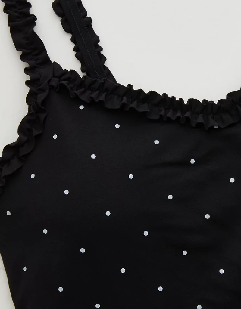 OFFLINE by Aerie Real Me XTRA Ruffle Longline Sports Bra
