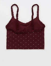 OFFLINE by Aerie Real Me XTRA Ruffle Longline Sports Bra