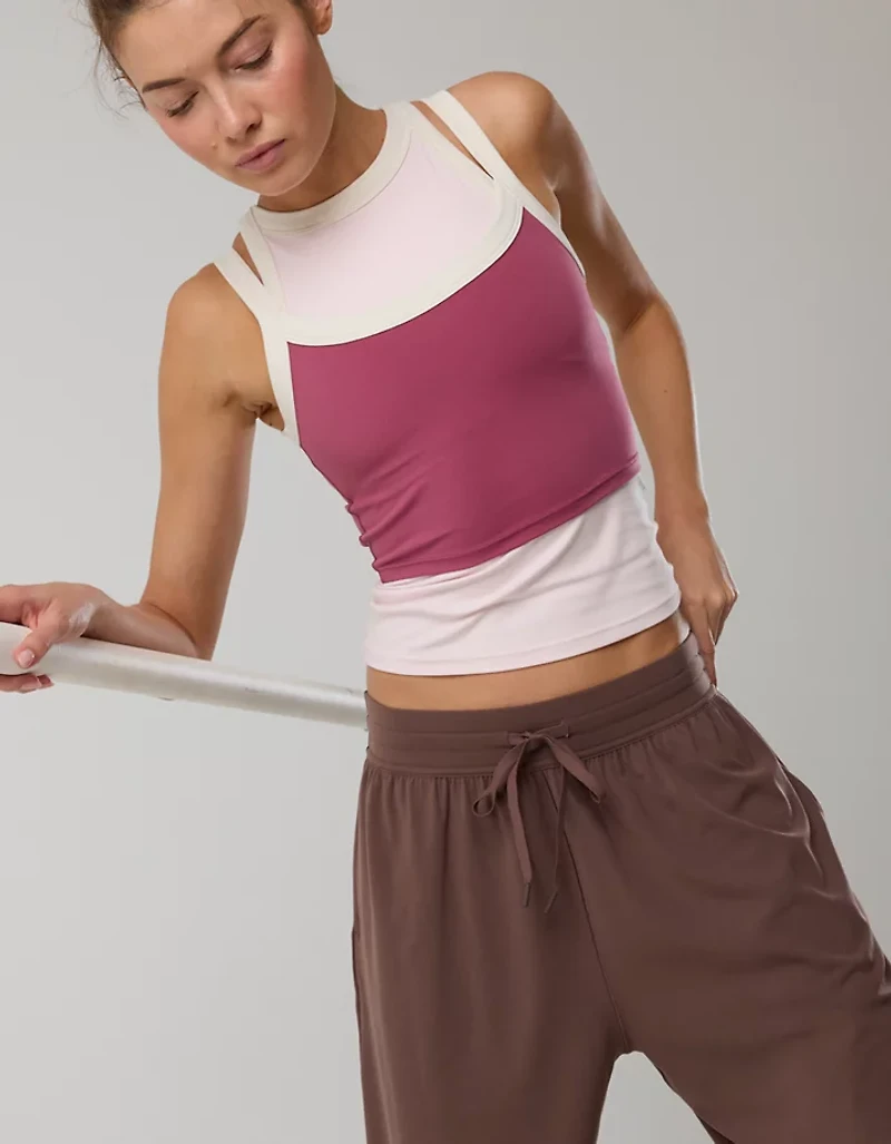 Offline By Aerie Real Me Low Key Ringer Longline Sports Bra