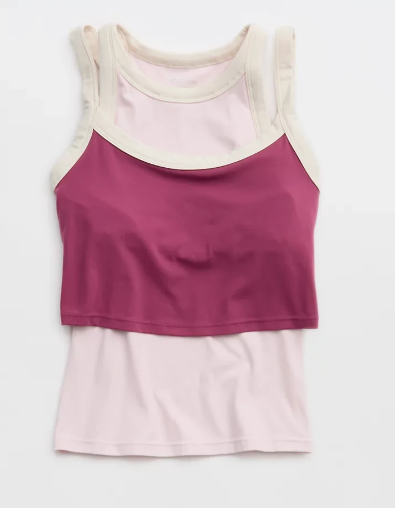Offline By Aerie Real Me Low Key Ringer Longline Sports Bra