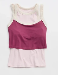 Offline By Aerie Real Me Low Key Ringer Longline Sports Bra