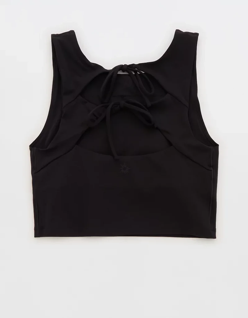 OFFLINE By Aerie Real Me XTRA Tie Back Longline Sports Bra