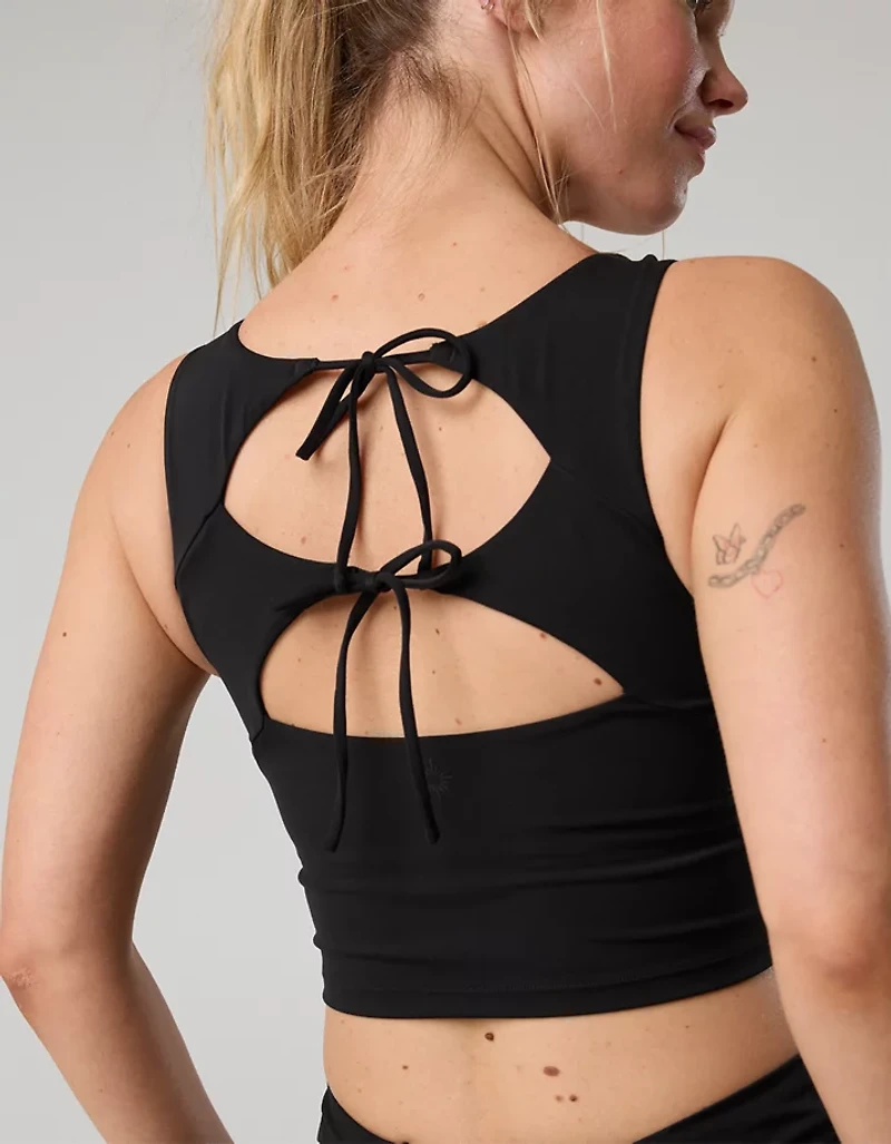 OFFLINE By Aerie Real Me XTRA Tie Back Longline Sports Bra