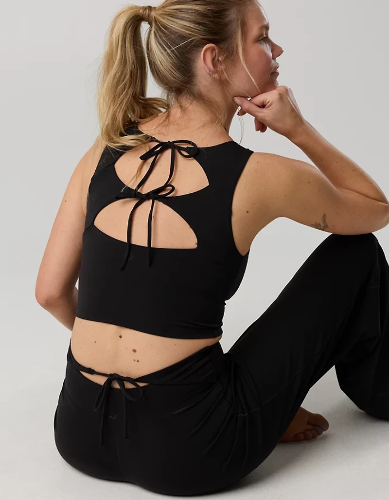 OFFLINE By Aerie Real Me XTRA Tie Back Longline Sports Bra