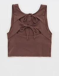 OFFLINE By Aerie Real Me Xtra Tie Back Longline Sports Bra