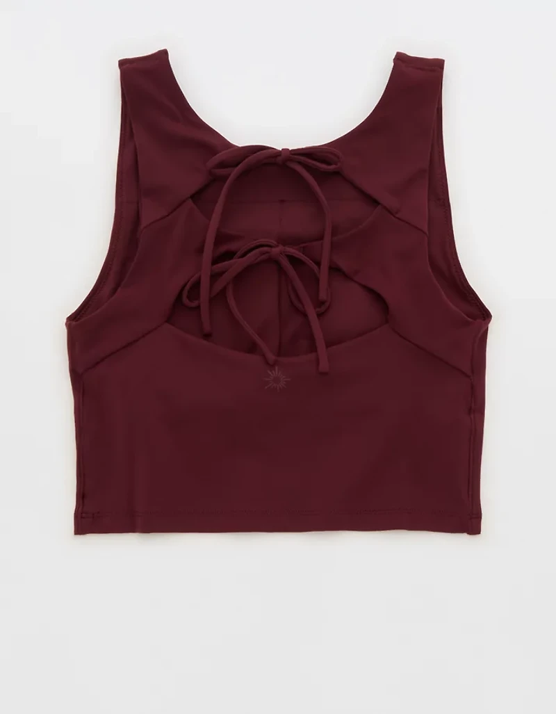 OFFLINE By Aerie Real Me XTRA Tie Back Longline Sports Bra