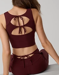 OFFLINE By Aerie Real Me XTRA Tie Back Longline Sports Bra