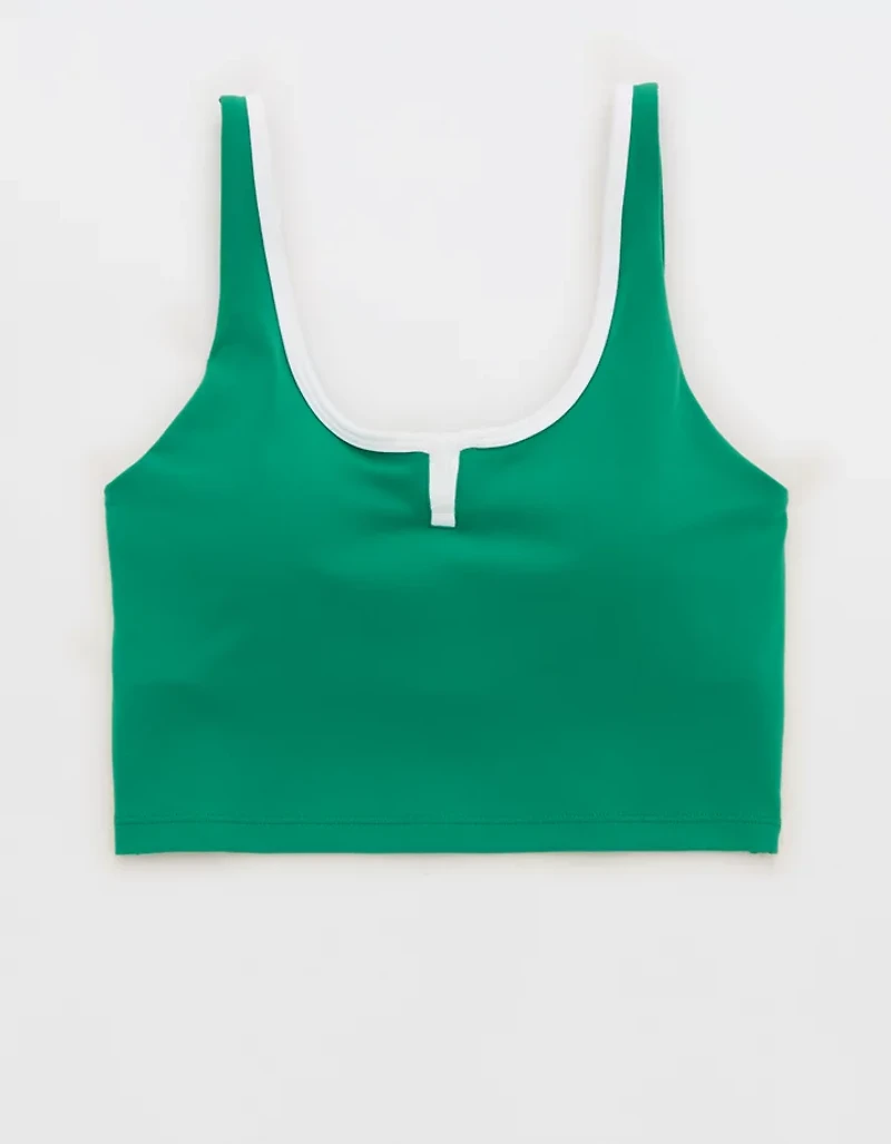 OFFLINE By Aerie Real Me Tipped Low Key Longline Sports Bra