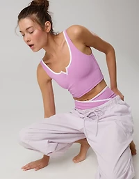 OFFLINE By Aerie Real Me Tipped Low Key Longline Sports Bra