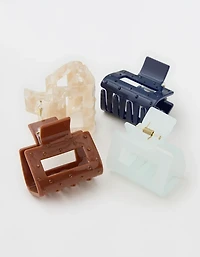 Aerie Square Hair Clip 4-Pack