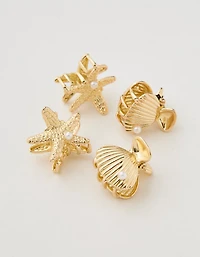 Aerie Mini Shell Hair Clip 4-Pack