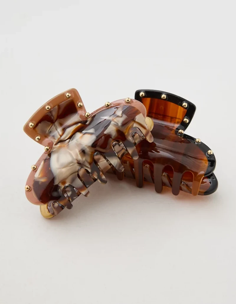 Aerie Beaded Torte Claw Clip 2-Pack