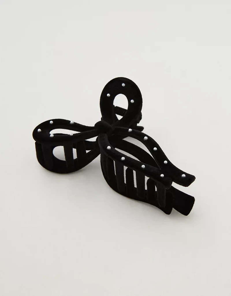 Aerie Velvet Bow Hair Clip