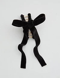 Aerie Medium Velvet Bow Claw Clip
