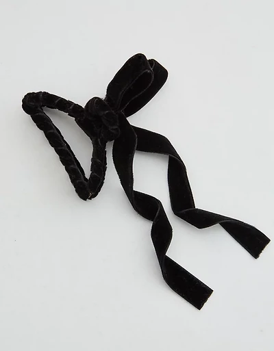 Aerie Medium Velvet Bow Claw Clip