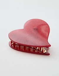 Aerie Heart Resin Claw Clip