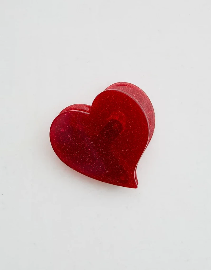 Aerie Heart Resin Claw Clip