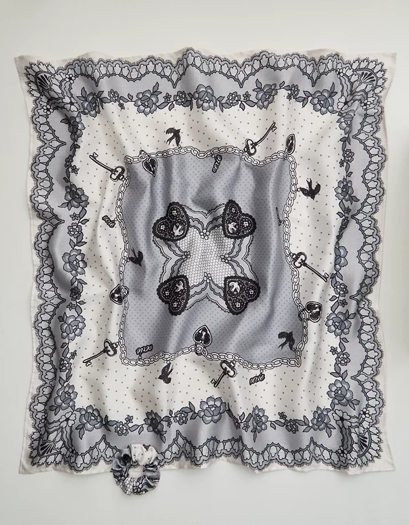 Aerie Satin Headscarf and Scrunchie