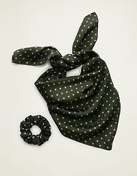 Aerie Satin Headscarf and Scrunchie