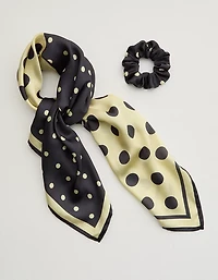 Aerie Satin Headscarf and Scrunchie