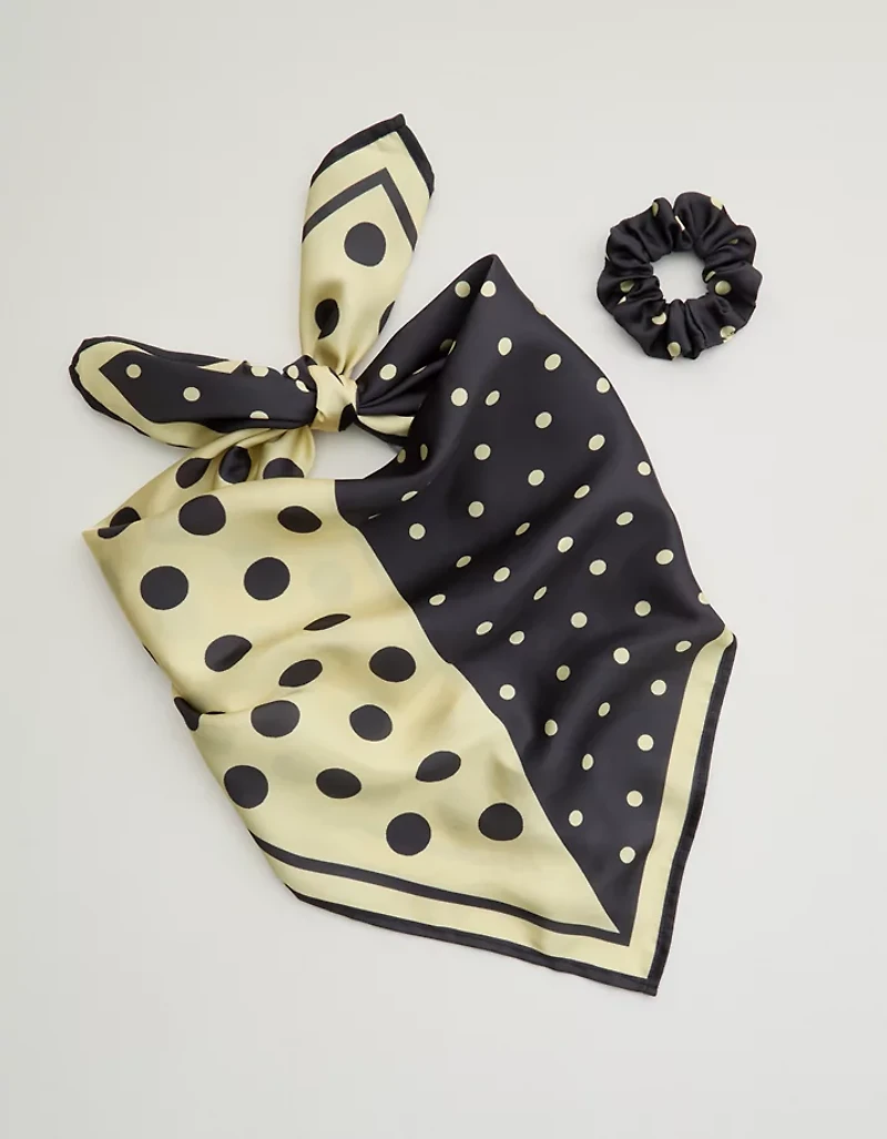Aerie Satin Headscarf and Scrunchie