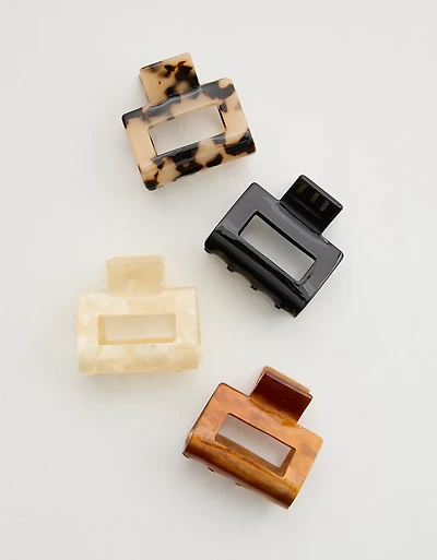 Aerie Square Claw Clip 4-Pack