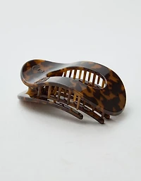 Teleties Tortoise Medium Unbreakable Flat Round Hair Clip