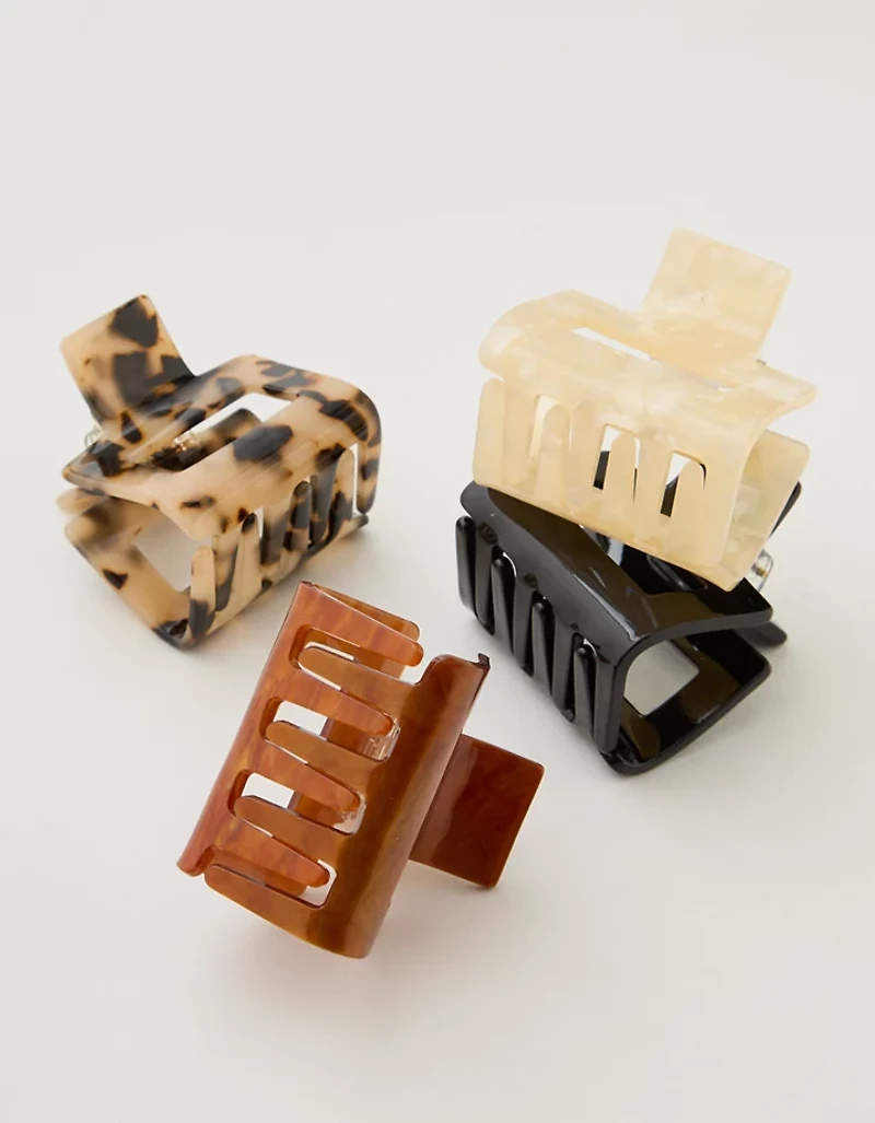 Aerie Square Claw Clip 4-Pack