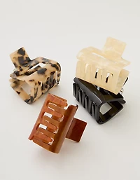 Aerie Square Claw Clip 4-Pack