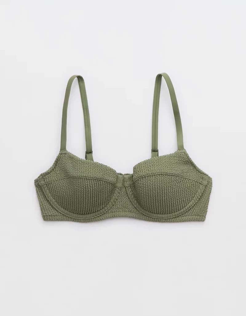 Aerie Crinkle Lightly Lined Underwire Bikini Top